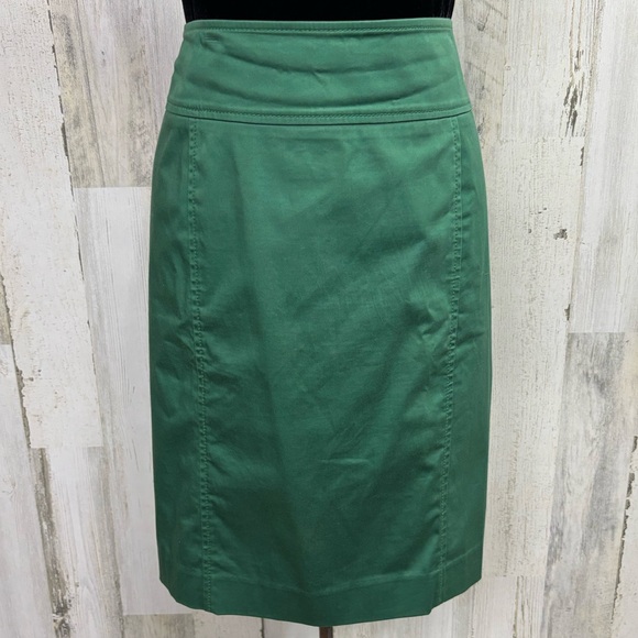 Talbots Plus Size Petite Classic Green Pencil Skirt - Picture 1 of 10
